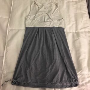 Great Size 2/4 white & grey lululemon shirt